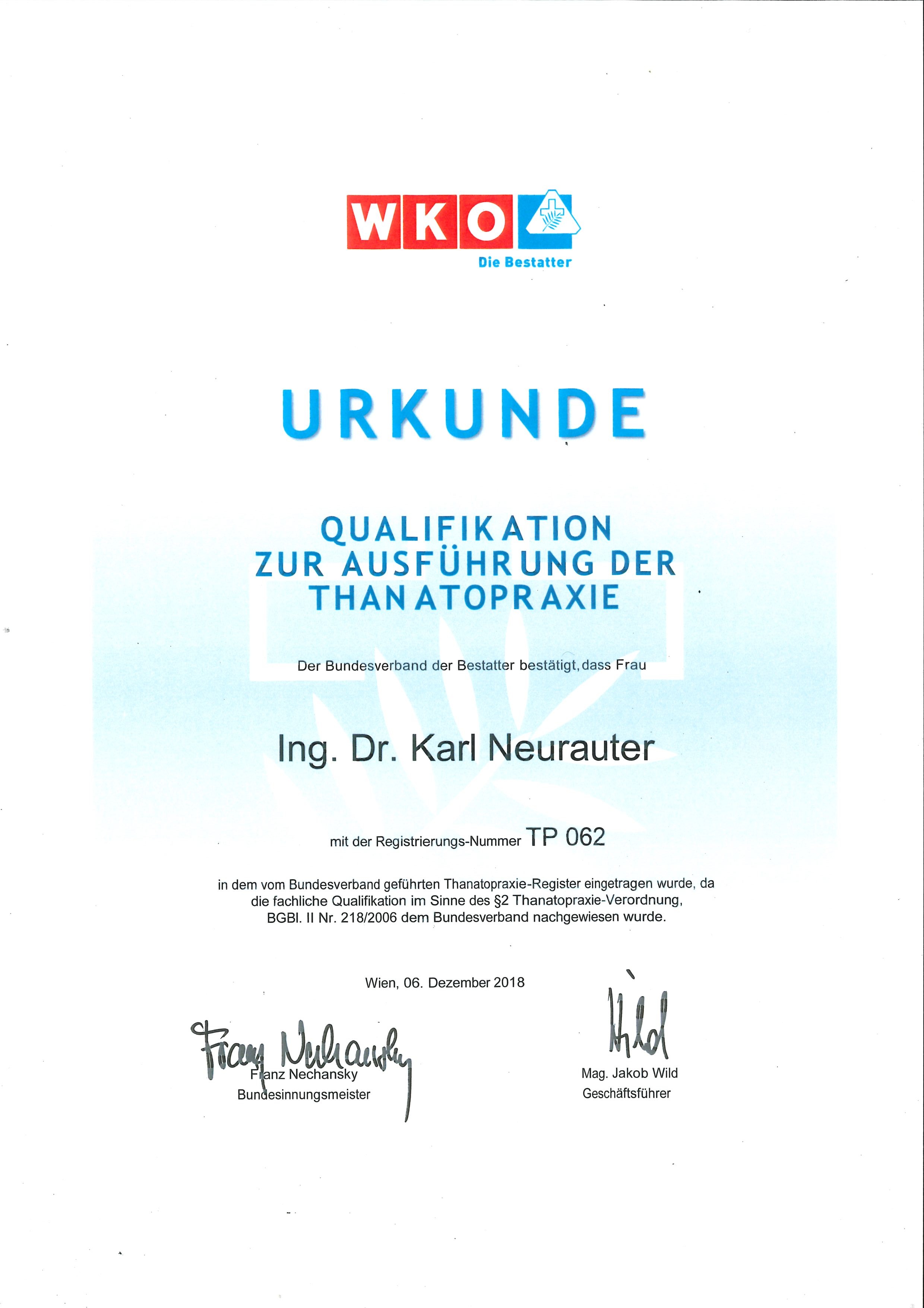 Thanatopraxie - Karl Neurauter